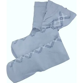 Punčocháče dívčí slabší - VZOR modro-šedé - vel.128-134