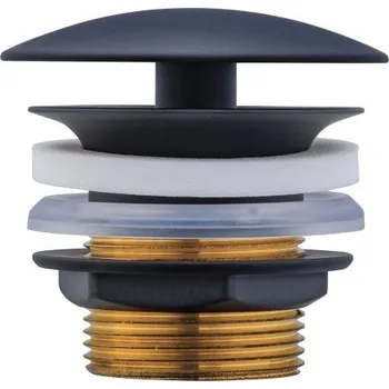 sítko a zátka do dřezu Duravit špunt do umyvadla černá 0050244600