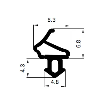 Těsnění do okna a dveří S-1172 Těsnící profil do PVC oken - ALUPLAST (černá / 300 m / 300m)