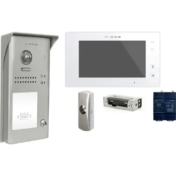 VIDOS VIDEOTELEFON DUO S1101A/M1021W-2 + TLAČÍTKO + ELEKTRICKÉ OTEVÍRÁNÍ DVEŘÍ