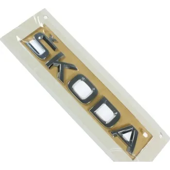 Znak automobilu nápis Škoda zadní originál