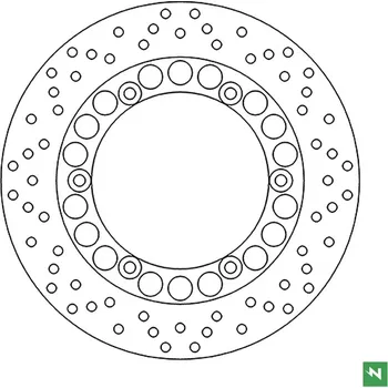 Brzda pro motocykl NEWFREN přední brzdový kotouč/zadní YAMAHA SR 125 96-03; SRX 600 86-95; XJ 600 83-91; XJ 900 83-94; zadní YAMAHA TDM 900 11-14; XJ 900 85-03; FZR 1000 87-95; FZS 1000 FAZER 01-05; XJR 1200/1300 96-16; MT-01 05-12 (267X132X5mm) (NEWFREN přední brzdový)