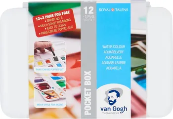 Vodová barva Royal Talens Van Gogh Pocket Box akvarelové barvy 15 ks