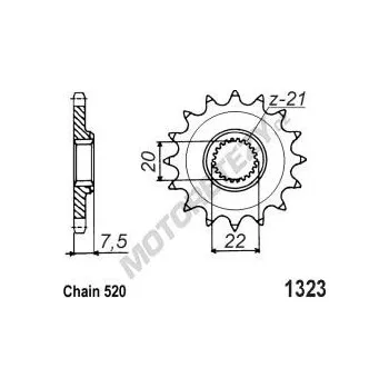 Řetězová sada pro motocykl Řetězové kolečko HONDA CRF 250 X rok 04-16
