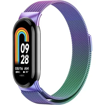 Příslušenství k chytrým hodinkám eses Milánský tah pro Xiaomi Smart Band 8, 9 a 10 - Duhový