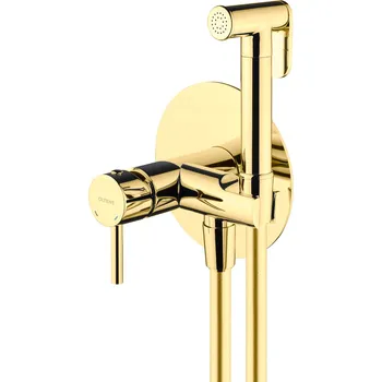 Oltens Molle baterie s bidetovou sprchou pod omítku zlatý lesk 31100800
