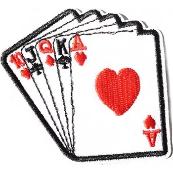 Nášivka Moto nášivka Cards 6 cm x 7 cm