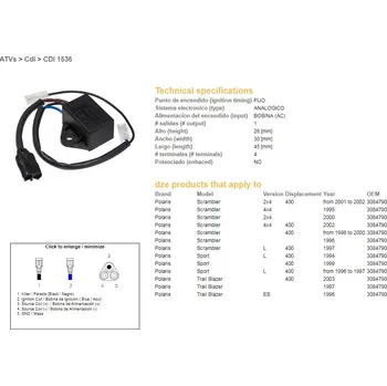 Startér DZE jednotka zapalování CDI POLARIS SCRAMBLER 400 95-02; sport 400 94-97; TRAIL BLAZER 400 96-03 (DZE jednotka zapalování CDI POLARIS SCRAMBLER 400 95-02; sport 400 94-97; TRAIL BLAZER 400 96-03)