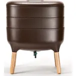 Vermikompostér Plastia Urbalive hnědý (Pracovité žížaly ve vermikompostéru Urbalive přemění rostlinné zbytky z vaší domácnosti na vermikompost a žížalí čaj. Barva hnědá.)