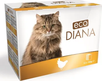 Krmivo pro kočku Plaisir Diana eco kuřecí kousky v omáčce 12 x 100 g