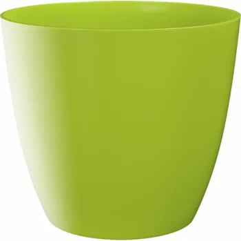 Obal na květináč Obal na květináč 15 cm hráškově zelený Ella lesklý