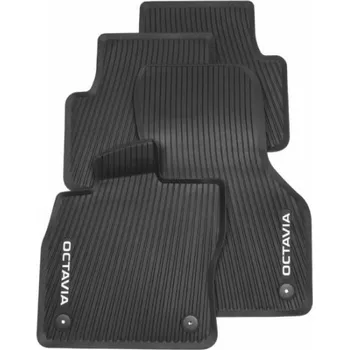 autokoberec Sada gumových koberců - přední + zadní - OCTAVIA IV - originál Škoda černo-bílé