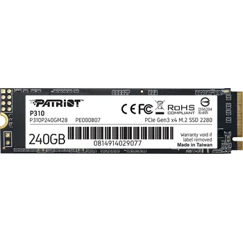 Pevný disk PATRIOT P310/240GB/SSD/M.2 NVMe/5R