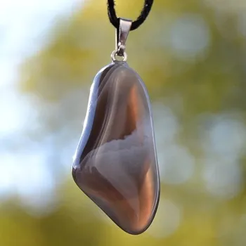 Drahý kámen Přívěsek achát pruhovaný velký, Botswana