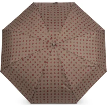 Deštník Dámský mini skládací tm. béžový