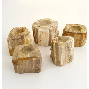 Svícen Svícen Zkamenělé dřevo, na čajovou svíčku