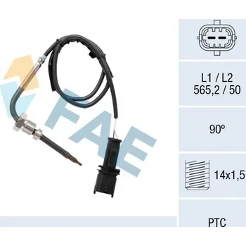 Čidlo automobilu Čidlo, teplota výfukových plynů FAE 68074