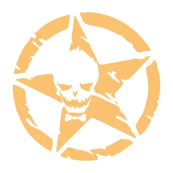 Samolepící dekorace SAMOLEPKA Hvězda army 007 levá joker (08 - béžová) NA AUTO, NÁLEPKA, FÓLIE, POLEP, TUNING, VLASTNÍ TEXT, TISK, AUTOSAMOLEPKY.cz, POLEPY, OBRÁZEK, LOGO, SAMOLEPKY