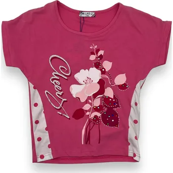 Dívčí tričko Milaoli Dívčí trička s krátkým rukávem AGNES Barva: Růžová, Velikost: 146