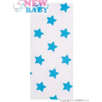 Plena Plena flanelová potisk - HVĚZDY tyrkysové - 70x80cm