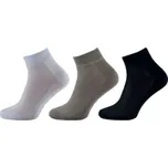 Dámské ponožky NOVIA vyšší lem - 3 páry 39-41 béžová