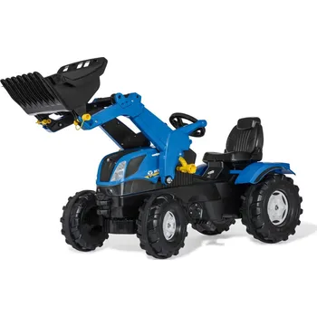 Dětské šlapadlo Rolly Toys New Holland T7 šlapací traktor s čelním nakladačem modrý