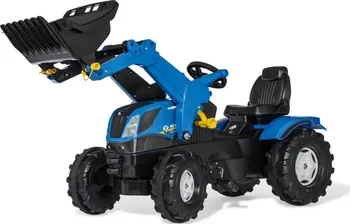 Dětské šlapadlo Rolly Toys New Holland T7 šlapací traktor s čelním nakladačem modrý