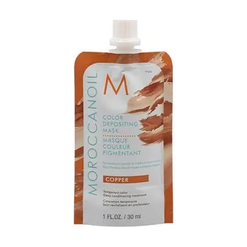Vlasová regenerace MoroccanOil Depositing Mask pigmentová maska na vlasy 30 ml, Copper