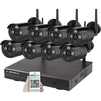 Kompletní kamerový systém Bezdrátový 8 kamerový set WiFi IP PRO WIP8-103B-Black 3MPx, CZ menu
