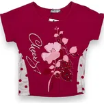 Milaoli Dívčí trička s krátkým rukávem AGNES Barva: Fuchsiová, Velikost: 140