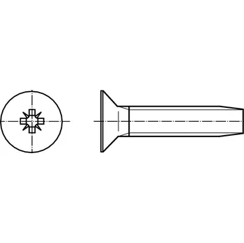 Šroub PROFISTYL DIN 7500M šroub závitotvorný se zápustnou hlavou a křížovou drážkou POZIDRIVE pozink Varianta: DIN 7500M šroub závitotvorný zápustná hlava křížová drážka ZnB M3x8