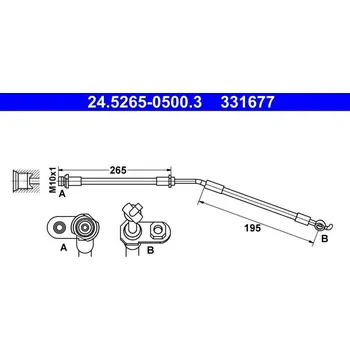 Brzdová hadice Brzdová hadice ATE 24.5265-0500.3