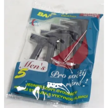 Holítko Strojek holící pánský 2 břitý-5 ks