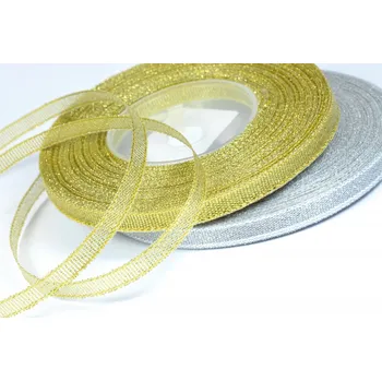 Stuha lurexová šíře 6mm (27m/ks)