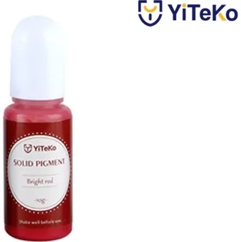 Tekutý pigment solid color YiTeKo Bright red 04 10ml