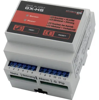 Detektor CO Schabus GX-HS, 400200 detektor plynu a CO 230 V, detekce methanu, butanu, propanu, ethanol, oxidu uhličitého (CO2), Chladiva, oxidu uhelnatého (CO), Fluorované