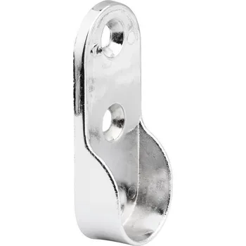 Šatní skříň Walteco Držák ovalné šatní tyče 30x15mm se 3 montážními otvory, chrom, 2 ks