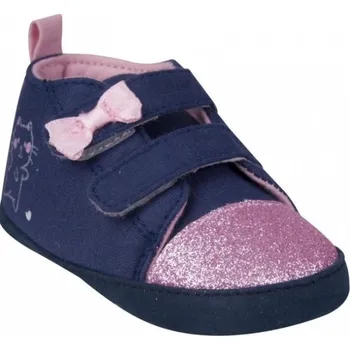 Capáčky Capáčky/Botičky nechodící bavlna - KOČIČKA granátové s růžovou - vel.0-6měs.