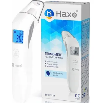 Teploměr osobní Bezdotykový teploměr do ucha i na čelo - KFT-22 bílý - Haxe