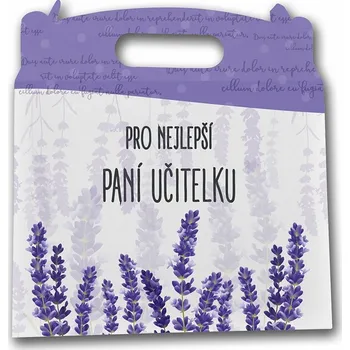 Dárkový potravinový koš Lipoo Dárkový box pro nejlepší paní učitelku levandule