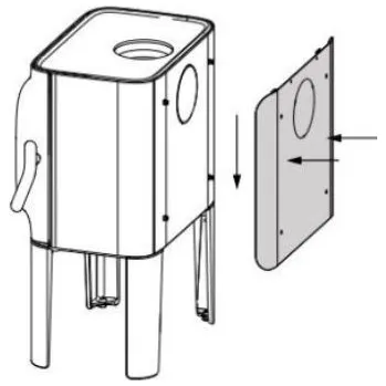 Krbová kamna Jotul - konvekční štít pro F 305 kamna - černý lak