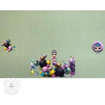 Teplákovina Doll sage PANEL digital print