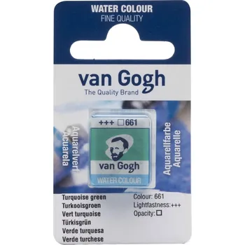 Vodová barva Akvarelová barva v půlpánvičce Van Gogh - 661 Turquiose Green