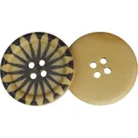 Bellatex Knoflík dřevěný zdobený 30 mm