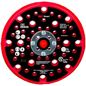 Brusný kotouč 89409 3M Xtract Hookit podložka, 150mm, tvrdá, červená