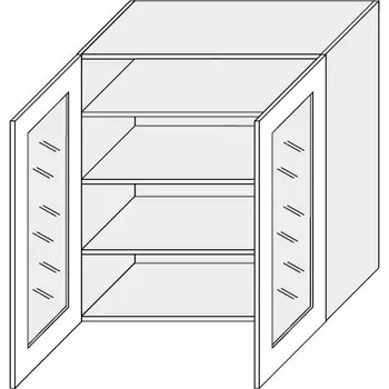 Koupelnový nábytek ArtExt Vrchní kuchyňská skříňka Napoli W4S / 90 POVRCHOVÁ ÚPRAVA DVÍŘEK: MAT, BAREVNÉ PROVEDENÍ KORPUSU: LAVA