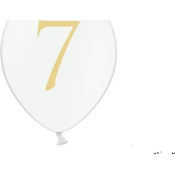 Balónek Balónek bílý se zlatým č. 7