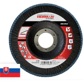 Brusný kotouč Herman Lamelový kotouč LR-10 Area 125mm / P60 / zirconia
