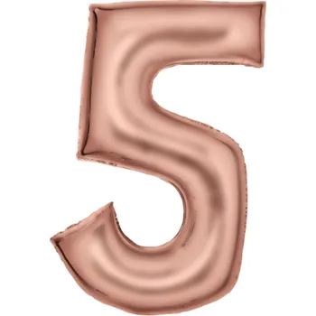 Balónek Amscan Fóliový balónek číslice 5 Satén 86 cm - barevné varianty Barva: Růžovozlatá