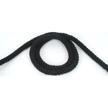 Lany Provaz, bavlněné lano stáčené 18 mm, černá, galanterie, metráž